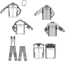 Protective Clothing Set for Transneft Employees - Men's Jacket, Shirt-Jacket, Vest, Pants