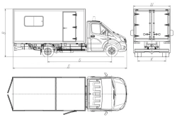 Vehicle for Transportation of Hazardous Goods 3008EP on GAZ Chassis A21R23, A21R33, A22R23, A22R33, A21R25, A21R35, A22R35, A21R26, A21R