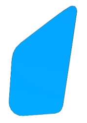 Fixed Door Glass for GAZ LCV (SG Color) Right Side, Code 00223TDR02002