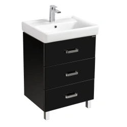 Modern Black Sink Cabinet Aquaton Amerina 60M 1A168901AM9501