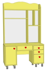 Functional Desk with Overhead Structure, Art. S.03.10