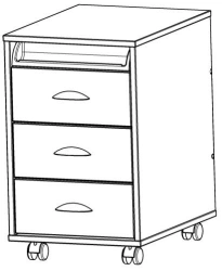 Mobile Cabinet for School and Office Supplies - TУВ.02-01