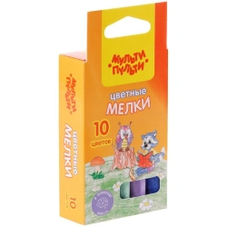 Multi-Pulti Colored Chalks "Raccoon on the Forest Edge", 10 Colors, Round Shape