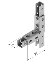SMA 655 Mounting Angle, 46x150mm, 5.0mm Thick, Hot-Dip Galvanized Steel