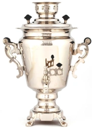 Electric Samovar 3 Liters Conical Smooth Nickel Coating