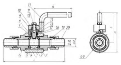 Hand-operated Shut-off and Regulating Ball Valve KSHR DN 10-50 PN 1.6-8.0 MPa