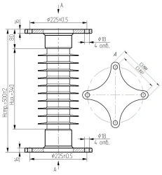 Polymer Insulator for Outdoor Use OCK 20-35-G04-3 UHL1