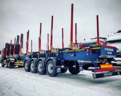 V-Trailer 312 4-Axle Log Transport Semi-Trailer with Air Suspension