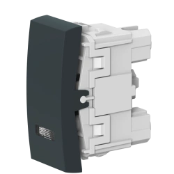 Caduceus Aling Mode Hidden Installation Switch with Indicator 16A, 250V, 1M, White, Art. 670.A