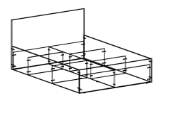 Wooden Bed with Orthopedic Base