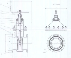 Brass Wedge Gate Valve DN 150 PN 0.6 MPa IYUKL.491655.009-02