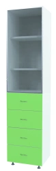 Two-Section Medical Cabinet with Drawers "Aibolit