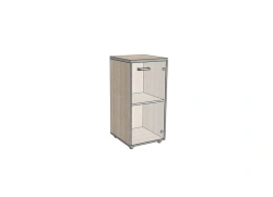 Low Narrow Glass Shelf Unit 391x400x830 mm ASSUS-1