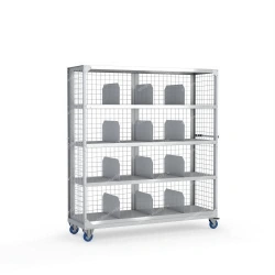 Mobile shelving unit with cladding series 1676