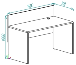 Client Computer Desk 1400