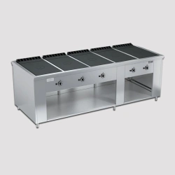 Professional Gas Stove with Closed Flame PRG-IIA-5C "Maxi