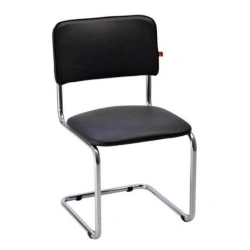 Black Metal Frame Chair Without Armrests