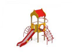 Kids Play Complex with Tower, Slide, and Climbing Features - DIC 1.011