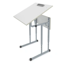 Adjustable Single Student Desk with Tilted Surface