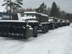 Snow Blower Auger Rotor SShR-1 Model 001-SA-MO on Ural 4320-31 Chassis