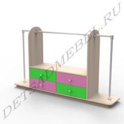 Gaming Partition with Roll-Out Drawers Model 1.16