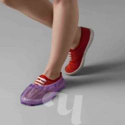 Disposable Medical Shoe Covers "CHISTOVYE" Lilac, 2.2g, Art. 603-387 - 100 pcs/pack