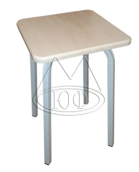 Sturdy Metal Frame Stool with Laminated Seat, Model Tb