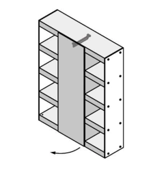 Wooden Office Wardrobe - Glass.Go Furniture Set