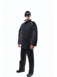 Wool Suit with Suede Inserts, Type B, CKK013