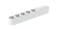 Caduceus Aling Connector Power Strip 5x16A 3.6kW 250V White, Art. 445.0