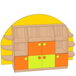 Children's Toy Storage Wall "Sunshine 1" SI-S1