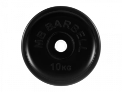 Rubber Coated Disc "Euro-Classic", Black, 51 mm, 10 kg (MB-PltBE-10)