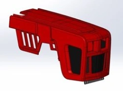 Complete Fiberglass Hood Assembly for Motor Vehicles - SD 82.1/35-84.00.000-01