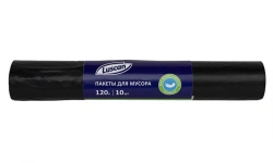 Heavy-Duty Black Garbage Bags 120L 30μm 10pcs Roll Luscan