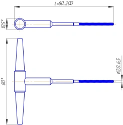 T-handle Tapping Tool for Screws 2.0 to 6.5mm