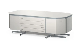 Laboratory Island Table - Sturdy Steel Construction