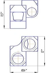 Cylindrical Compression Clamp Set (Rod, M5x0.5 Nut, Clamp)