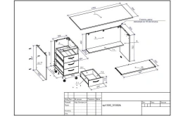 Laboratory Student Desk for Physics, Chemistry, and Biology (SO 3)