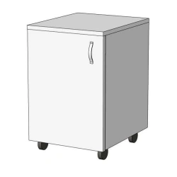 Mobile Cabinet with Door - Model TP-2 by Edelwood