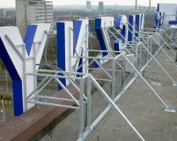 Black Metal Pylon for Advertising and Information Display