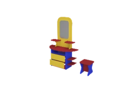 Hairdressing Station DM5434 with Stool Set