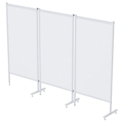 Medical Partition Screen, Stainless Steel, Three-Section, Model MSK-35301-01