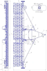 Universal Soil Tillage Aggregate with Heavy Spring Harrows UPA-BZP-27