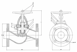 Flanged Shut-off Control Valve DN 50 PN 10 Series 458 (KMIА.491115.002-05)