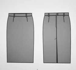 Women's Summer Uniform Skirt for Train Conductors and Supervisors