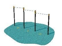 Adjustable Horizontal Bars for Pull-Up Testing ATM-009