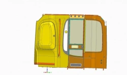 Driver's Partition Upholstery with Door Model 529222-7800010-20 SB