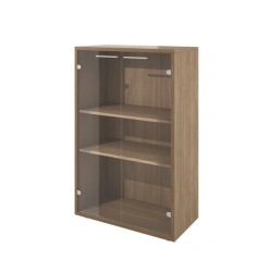 Low Closed Cabinet 800x400x1250 with Transparent Glass DБ53