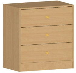 Vostok Side Table Art. U.06.03 with 3 Drawers