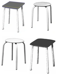 Sturdy Stool for Hotels and Healthcare - Model SI56.01.07.00